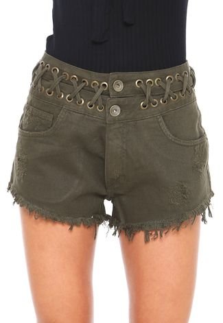 Short Sarja My Favorite Thing(s) Lace Up Verde