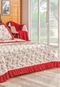 Colcha Queen Eleganty Percal 180 Fios 5 Peças - Floral Vermelho - Marca Casa Modelo Enxovais