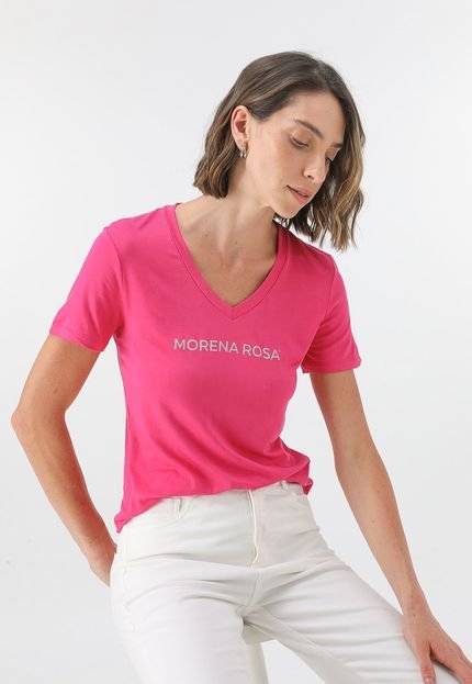 Camiseta Morena Rosa Logo Rosa - Marca Morena Rosa