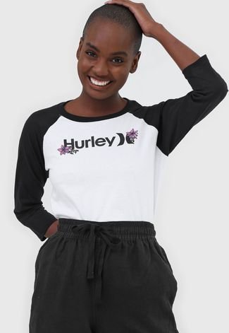 Camiseta Hurley Raglan Branca