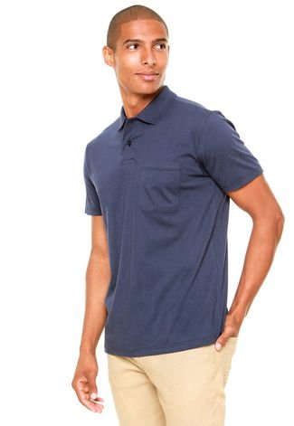 Camisa Polo Malwee Bolso Azul-Marinho