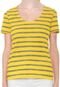 Camiseta Lacoste Listrada Amarela - Marca Lacoste