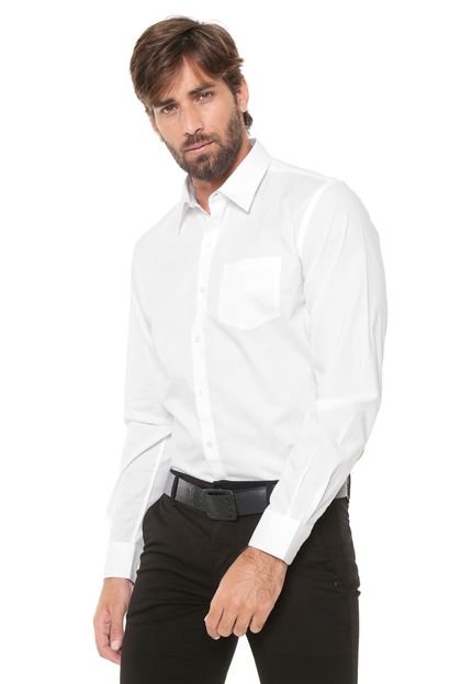 Camisa Ellus Slim Tricoline Branca - Marca Ellus