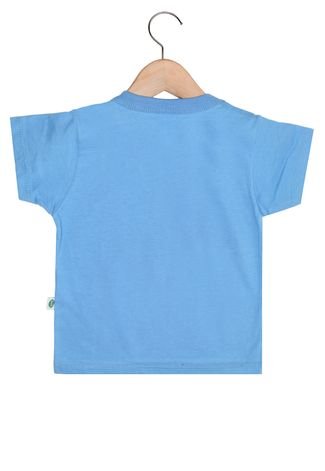 Camiseta Livy Malhas Manga Curta Menino Azul
