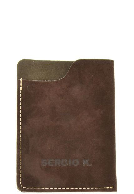 Carteira Couro Sergio K Pocket Marrom - Marca Sergio K