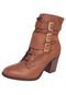 Bota DAFITI SHOES Couro Semi Cromo Marrom - Marca DAFITI SHOES