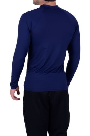 Blusa Térmica UV 50  Proteção Solar Camisa para Academia Fitness Masculina Marinho