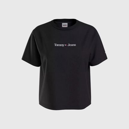 Camiseta Logo Linear Boxy Tommy Jeans - EGG - Marca Tommy Jeans