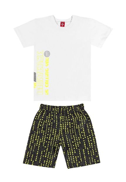 Conjunto Infantil Bermuda e Camiseta Bee Loop Branco - Marca Bee Loop