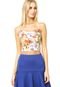 Blusa Sommer Floral Mix Bege - Marca Sommer