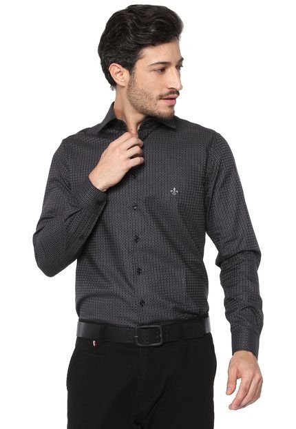 Camisa Dudalina Reta Milano Preta - Marca Dudalina