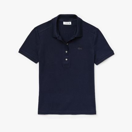 Polo Lacoste em Mini Pique Azul Marinho - Marca Lacoste