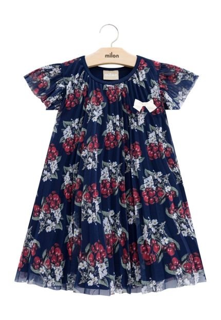 Vestido Infantil Milon Marinho. - Marca Milon