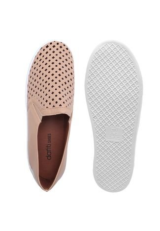 Slip On DAFITI SHOES Furinhos Nude - Compre Agora