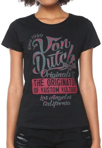 Camiseta Von Dutch Lettering Preta
