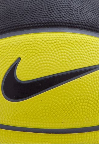 Bola de Basquete Nike Swoosh Mini Cinza e Amarelo Limão - Tamanho 3