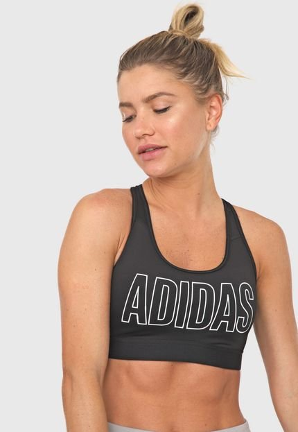 Top adidas Performance Alphaskin Logo Preto - Marca adidas Performance