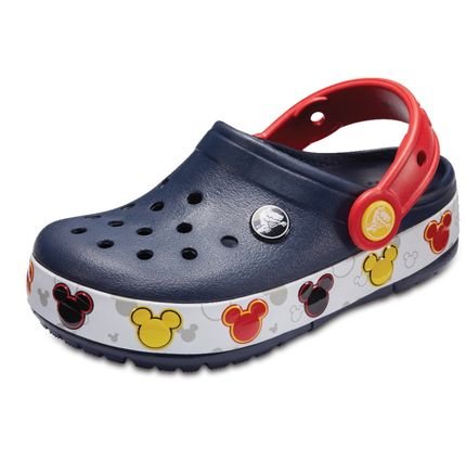 Sandália Crocs - Calçado Crocs Lights Mickey Clog K Azul - Marca Crocs