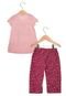 Conjunto Curto Brandili Story Beautiful Infantil Rosa - Marca Brandili