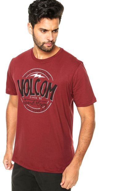 Camiseta Volcom Skrolius Vinho - Marca Volcom
