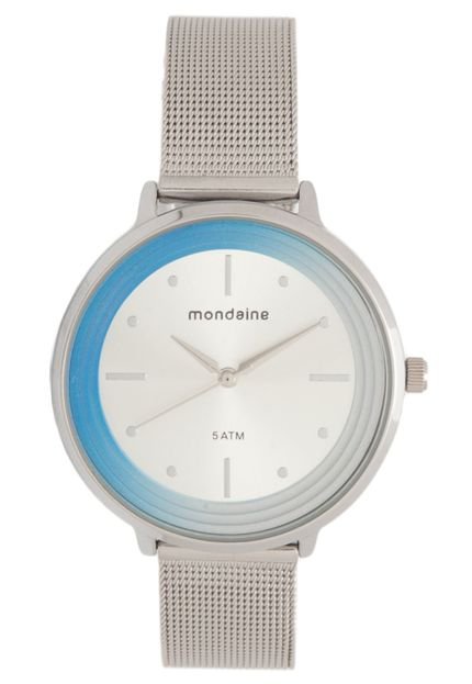 Relógio Mondaine 76511L0MVNE3 Prata/Azul - Marca Mondaine