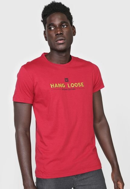 Camiseta Hang Loose Letitgo Vermelha - Marca Hang Loose