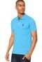 Camisa Polo STN Mini Estampa Azul - Marca STN