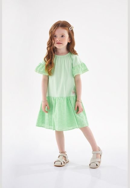 Vestido em Laise Infantil Up Baby Verde - Marca Up Baby