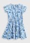 Vestido Tricae Infantil Floral Azul - Marca Tricae