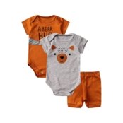 Kit Body Bebê Masculino Caramelo Bear - Marca Tiktak Kids