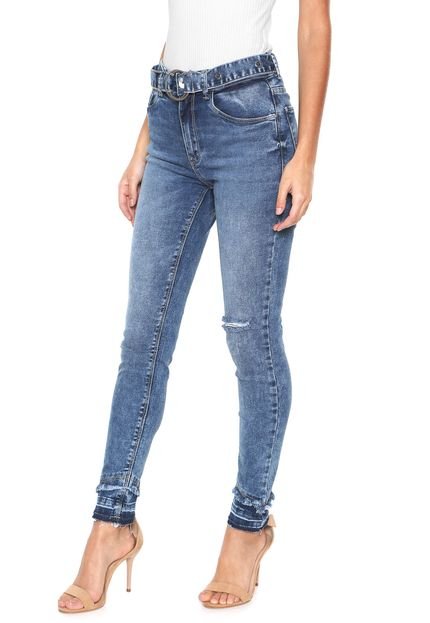 Calça Jeans Lez a Lez Skinny com cinto Azul - Marca Lez a Lez