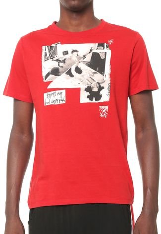 Camiseta Cavalera Basquiat Vermelha