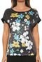 Blusa Mercatto Floral Preta - Marca Mercatto