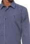 Camisa Aleatory Slim Listras Azul-marinho - Marca Aleatory