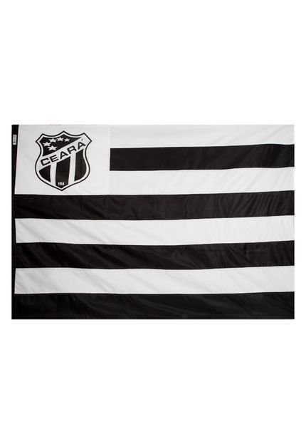 Bandeira Licenciados Futebol Ceará Três Panos Preta (192x135) - Marca Licenciados Futebol