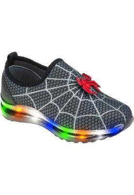 Tenis Infantil Menino Aranha Luzinha Led