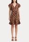 Vestido Lauren Ralph Lauren Curto Xadrez Caramelo - Marca Lauren Ralph Lauren