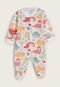 Pijama Bebê Tip Top Longo Peça Única Dinossauros Branco - Marca Tip Top