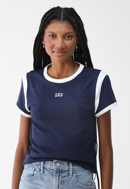 Camiseta GAP Slim Logo Azul-Marinho - Marca GAP