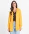 Cardigan Feminino Em Visco Tricot Rovitex Amarelo - Marca Rovitex