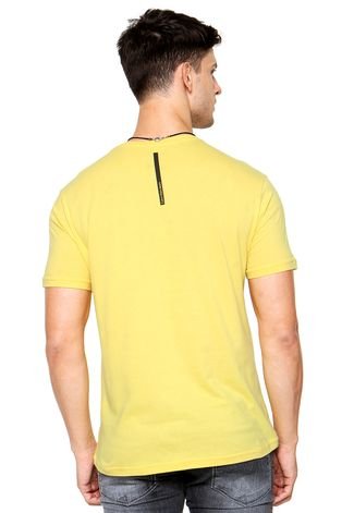 Camiseta Calvin Klein Jeans Estampada Amarela