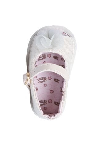Sapato Pimpolho Peep Toe Baby Off-White