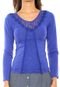 Blusa Aishty Ajustada Azul - Marca Aishty