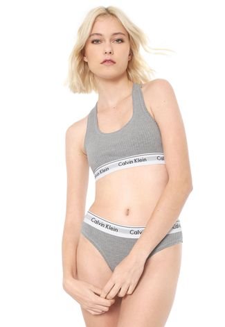 Top Calvin Klein Underwear Modern Cinza - Compre Agora