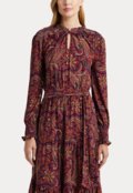 Vestido Lauren Ralph Lauren Midi Estampado Vinho - Marca Lauren Ralph Lauren