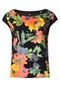 Camiseta Anna Flynn Flower Preta - Marca Anna Flynn