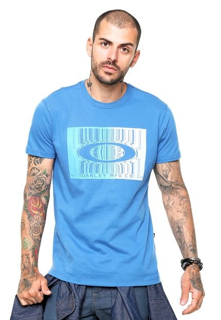 Camiseta Oakley Bar Code Azul - Marca Oakley
