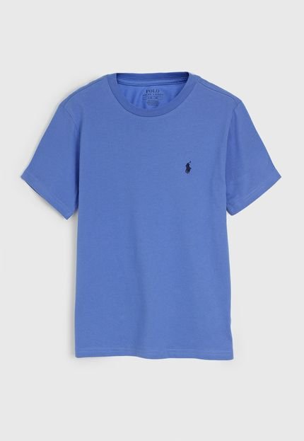 Camiseta Polo Ralph Lauren Infantil Logo Azul - Marca Polo Ralph Lauren