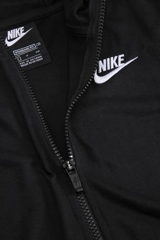 Blusa de Moletom Nike Infantil Logo Preta