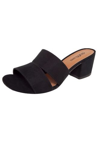 Sandália DAFITI SHOES Salto Grosso Preta - Compre Agora